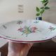 Kg luneville "street lamp" plate cake dessert earthenware hand-painted flowers ø 27 cm