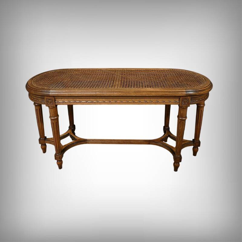 Walnut Piano Bench, Louis XVI Style – Late 19th Century