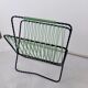 Porte revue vintage metal et scoubidou vert