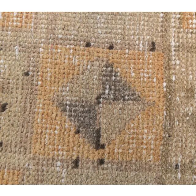 1980s Vintage Turkish Hand-Knotted Runner 92x394