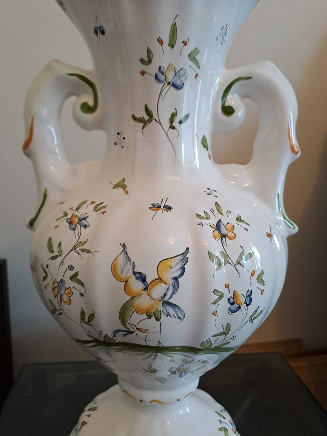Moustiers Vase Signed.