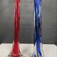 Pair of vintage Muarno glass paste soliflore vases