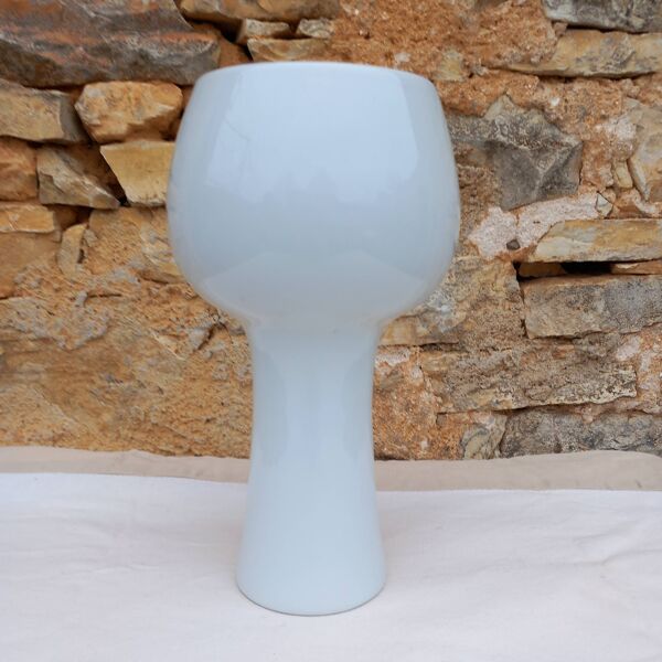 Vase porcelaine Virebent signé René Bertoux 27 cm