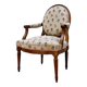 Fauteuil médaillon en bois naturel d’époque louis xvi xviii eme siècle