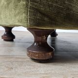 70s corner sofa in green fabric