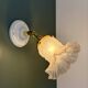 Vintage frosted glass tulip wall light