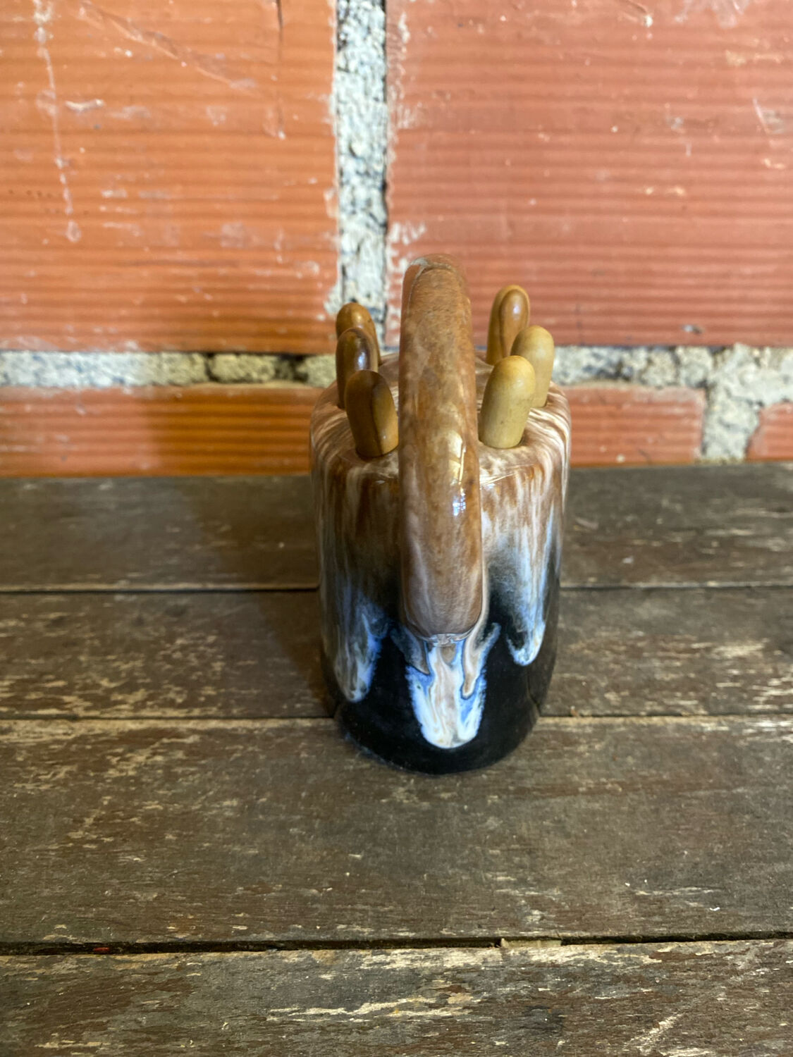 Vintage ceramic flower vase alphonse mouton watering can