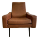 Retro armchair in brown skaï