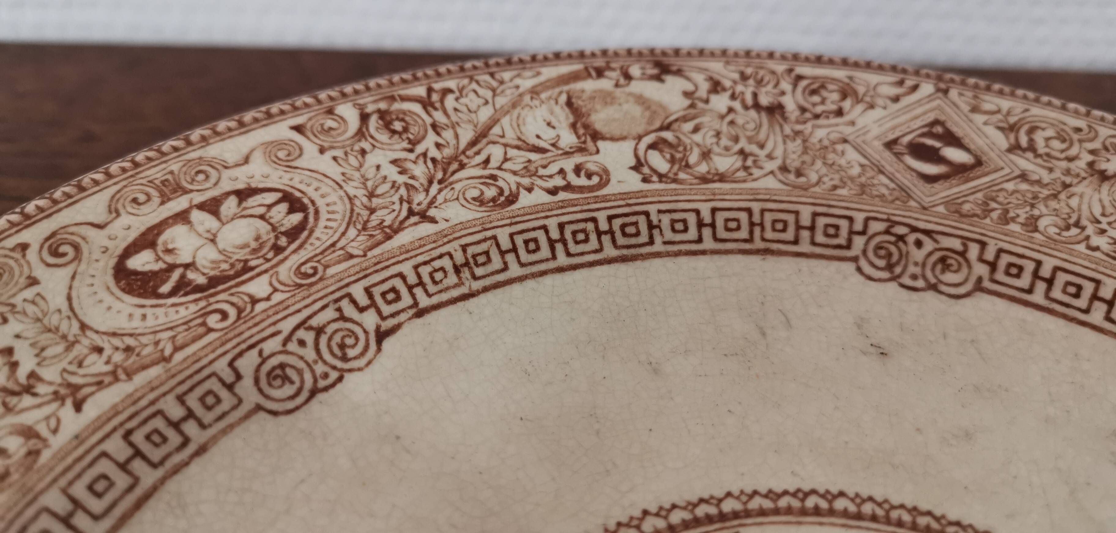 Shower pedestal dish Brownfield & Sons Porcelain Trade Mark Rienzi