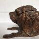 Carved wood inkwell Swiss dog