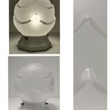Porcelain ball lamp and art deco style glass
