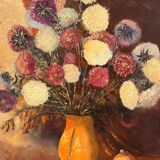 Peinture a l’huile bouquet de fleurs