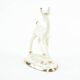 Ceramic deer figurine, glazed Danish pottery from the 1970s