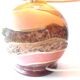 Unique ball lamp, hand-painted by Françoise Bertin