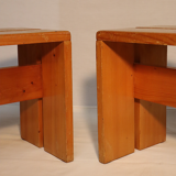 Pair of Charlotte Perriand stools for Les Arcs 1960
