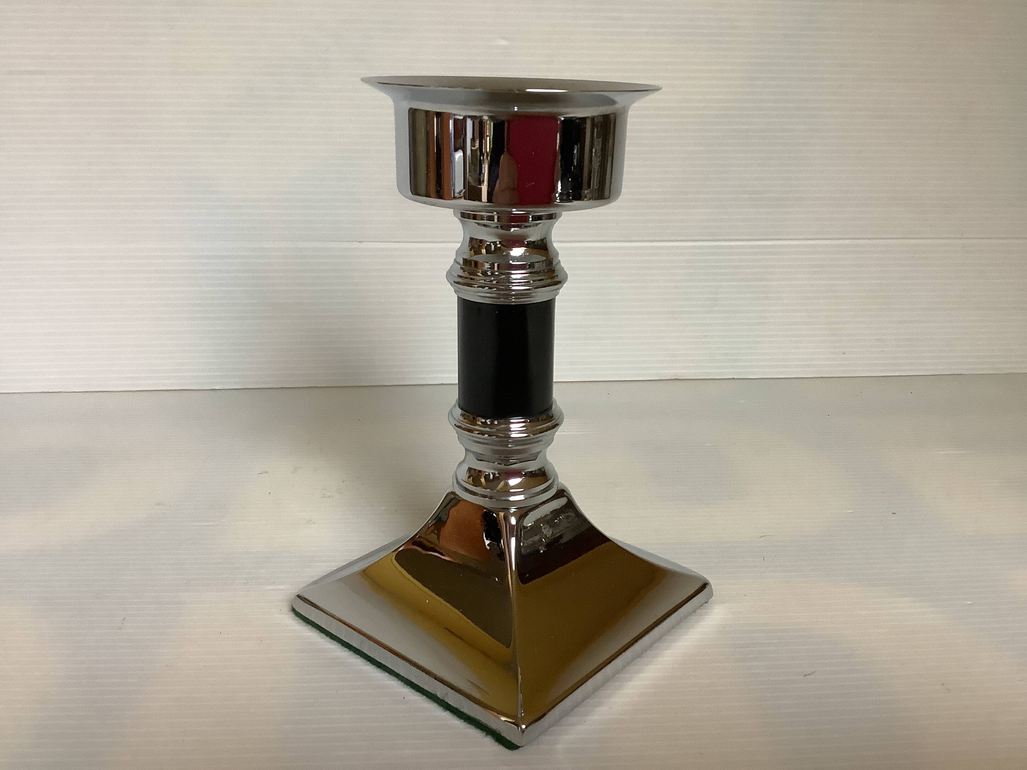 SKS Germany silver and black candlestick