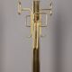 Vintage 80's floor coat rack in golden brass italian design