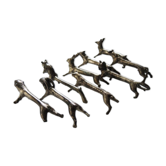 10 Antique Metal Animal Knife Holders