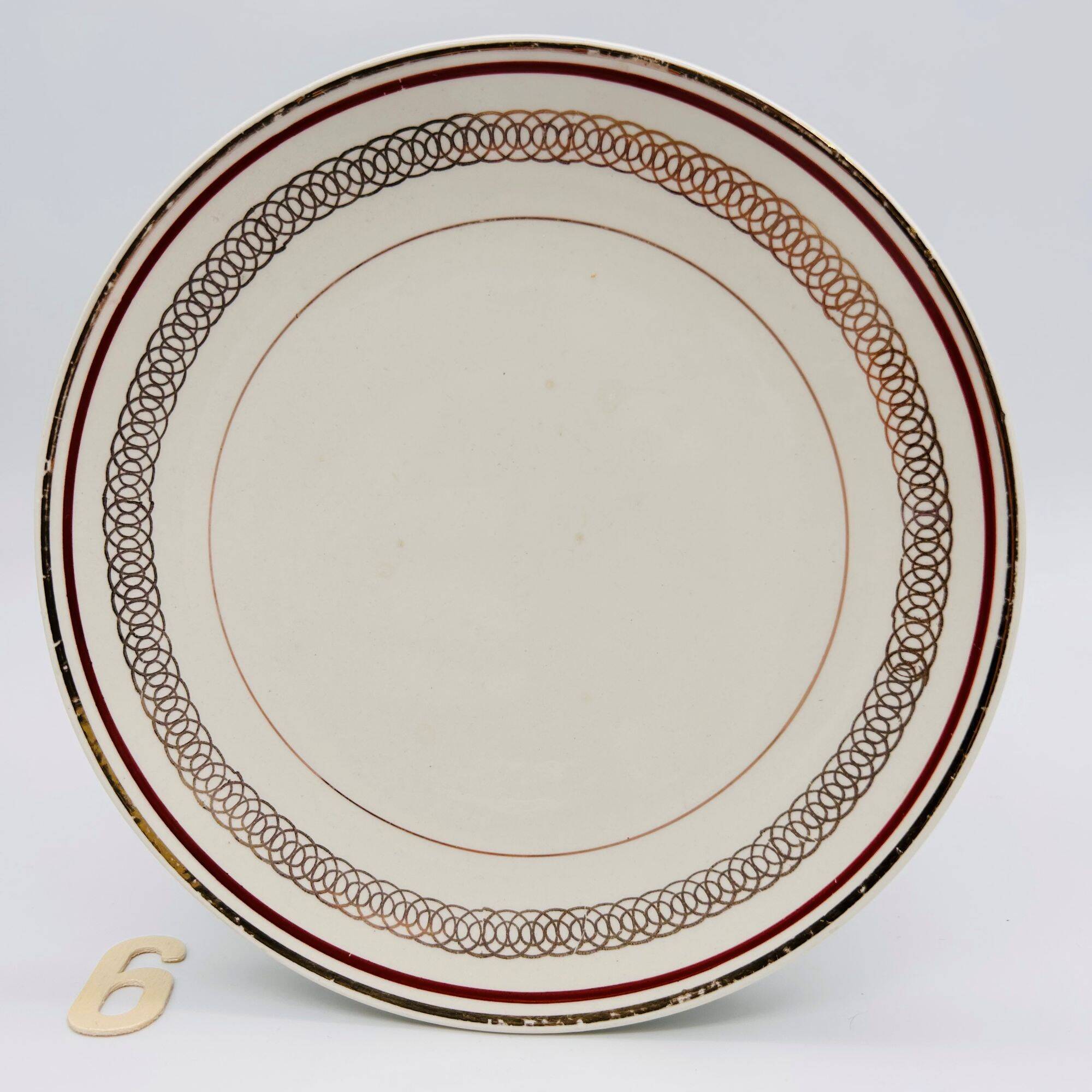 6 Assiettes dessert « Gien ».