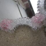 Venetian mirror flowers Murano 32x35cm