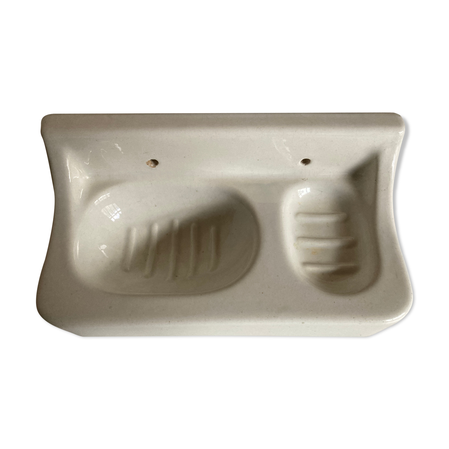 Bathroom door art deco ceramic soap holder