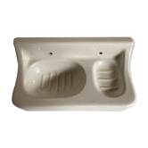 Bathroom door art deco ceramic soap holder