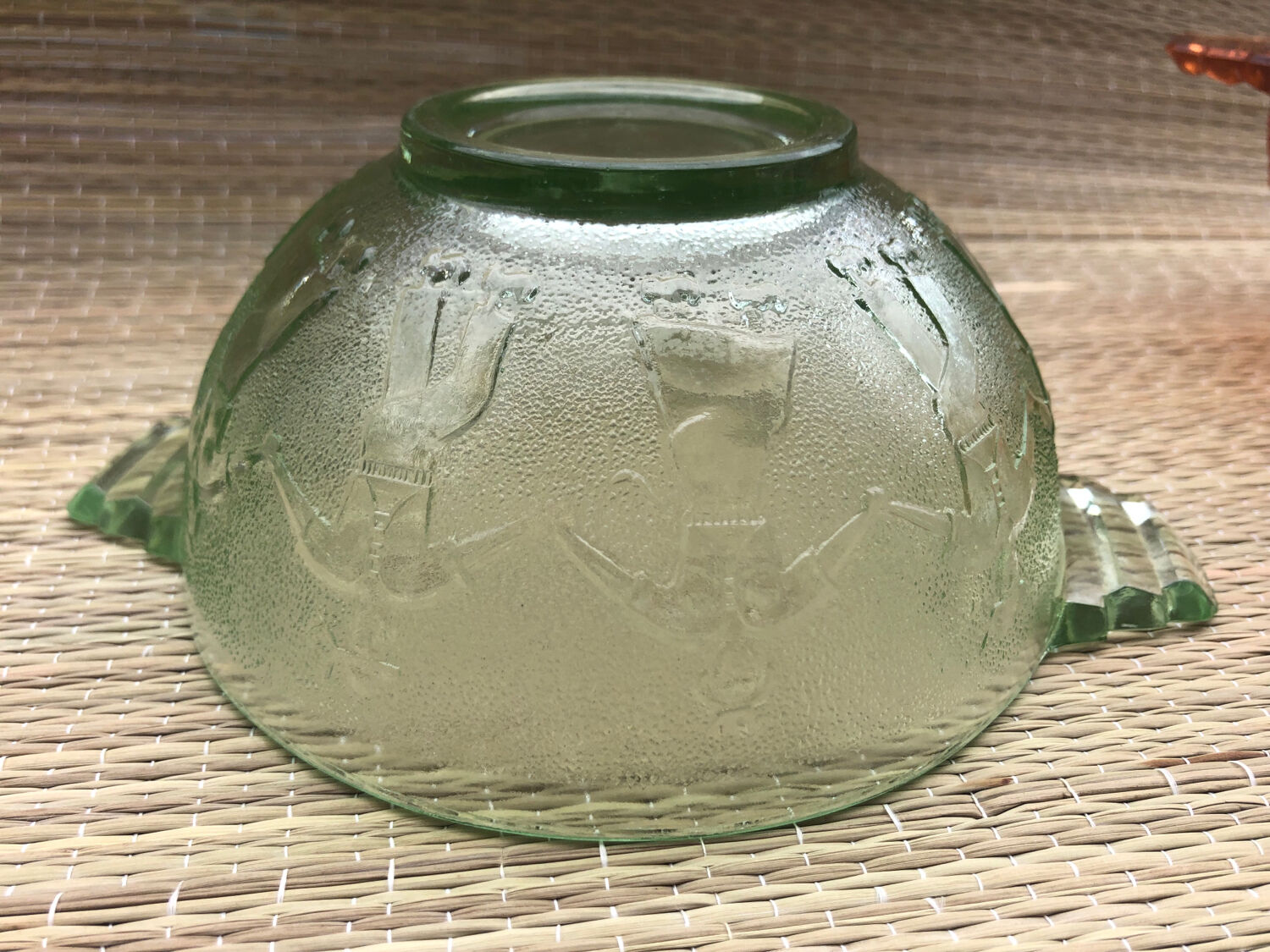 Green glass Breton bowl