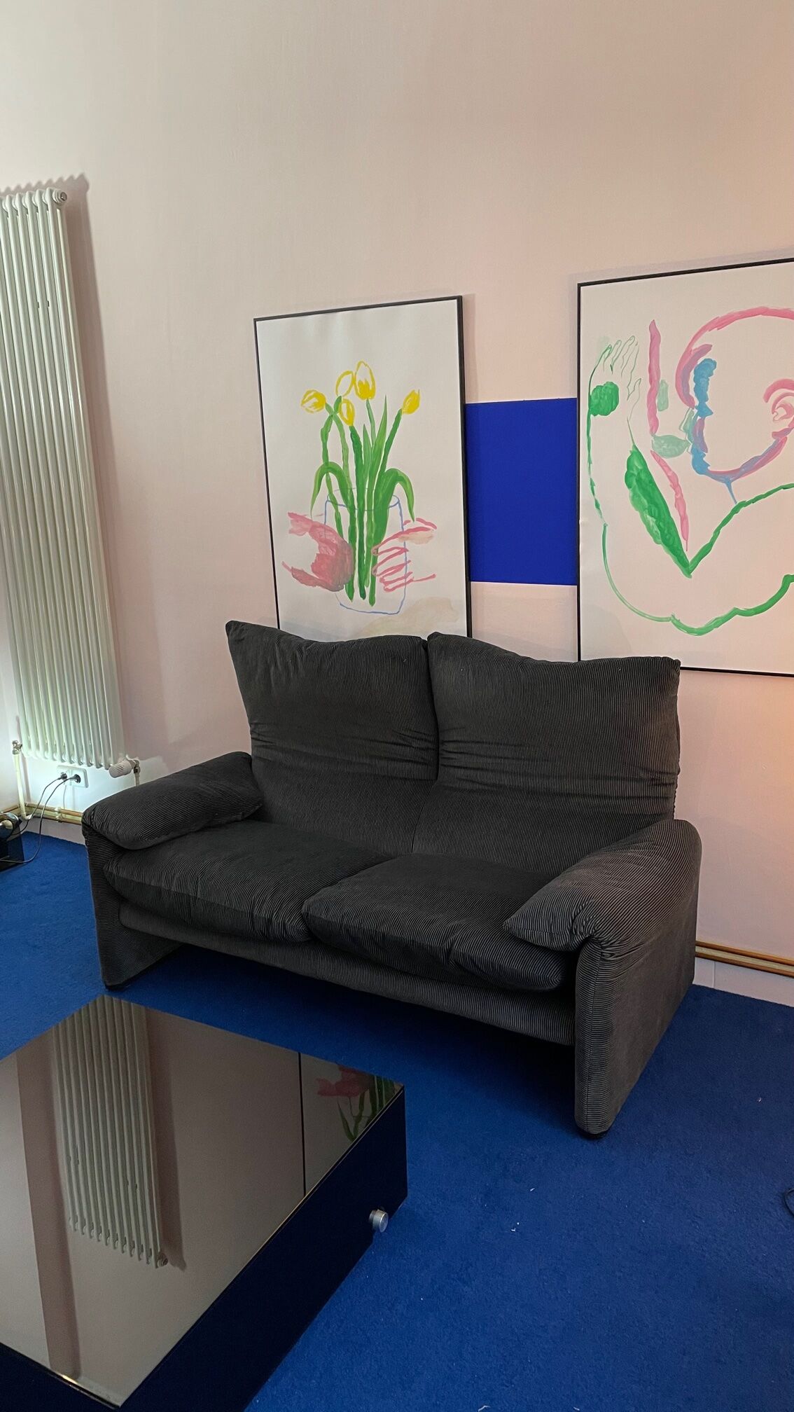 Maralunga sofa 2 seats Cassina edition 80s/90s