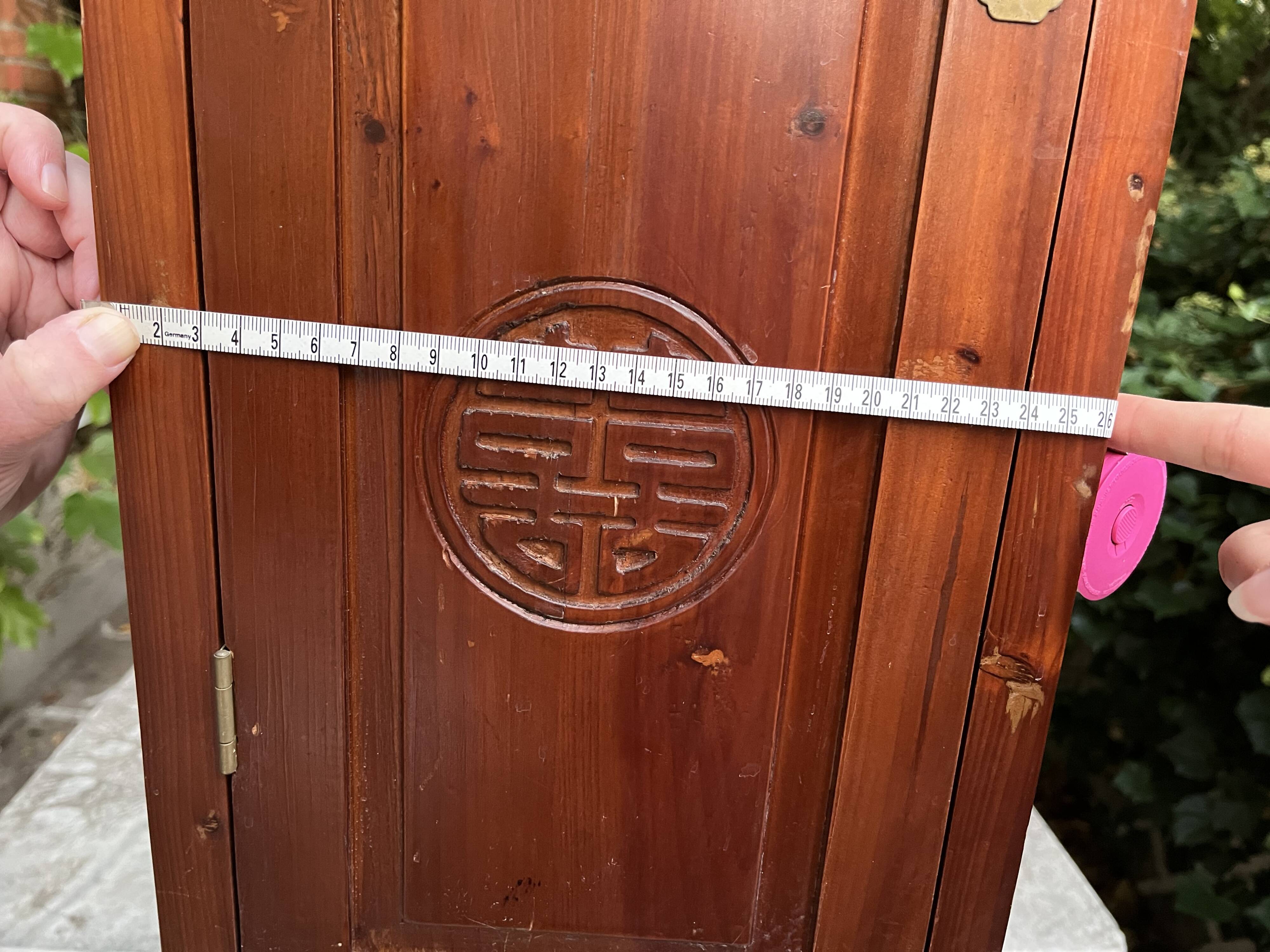 Pair of exotic wood storage columns - China