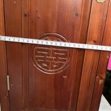 Pair of exotic wood storage columns - China