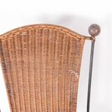 Iron and wicker dining set