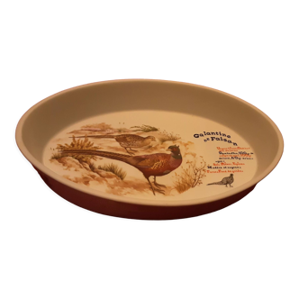 Oven dish porcelain pillivyut decor pheasants recipe