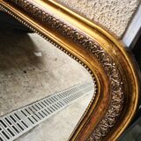 Antique large Louis Philippe mirror, decorated with gilt leaf - "Claude"