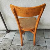 Set of 6 mismatched bistro chairs.