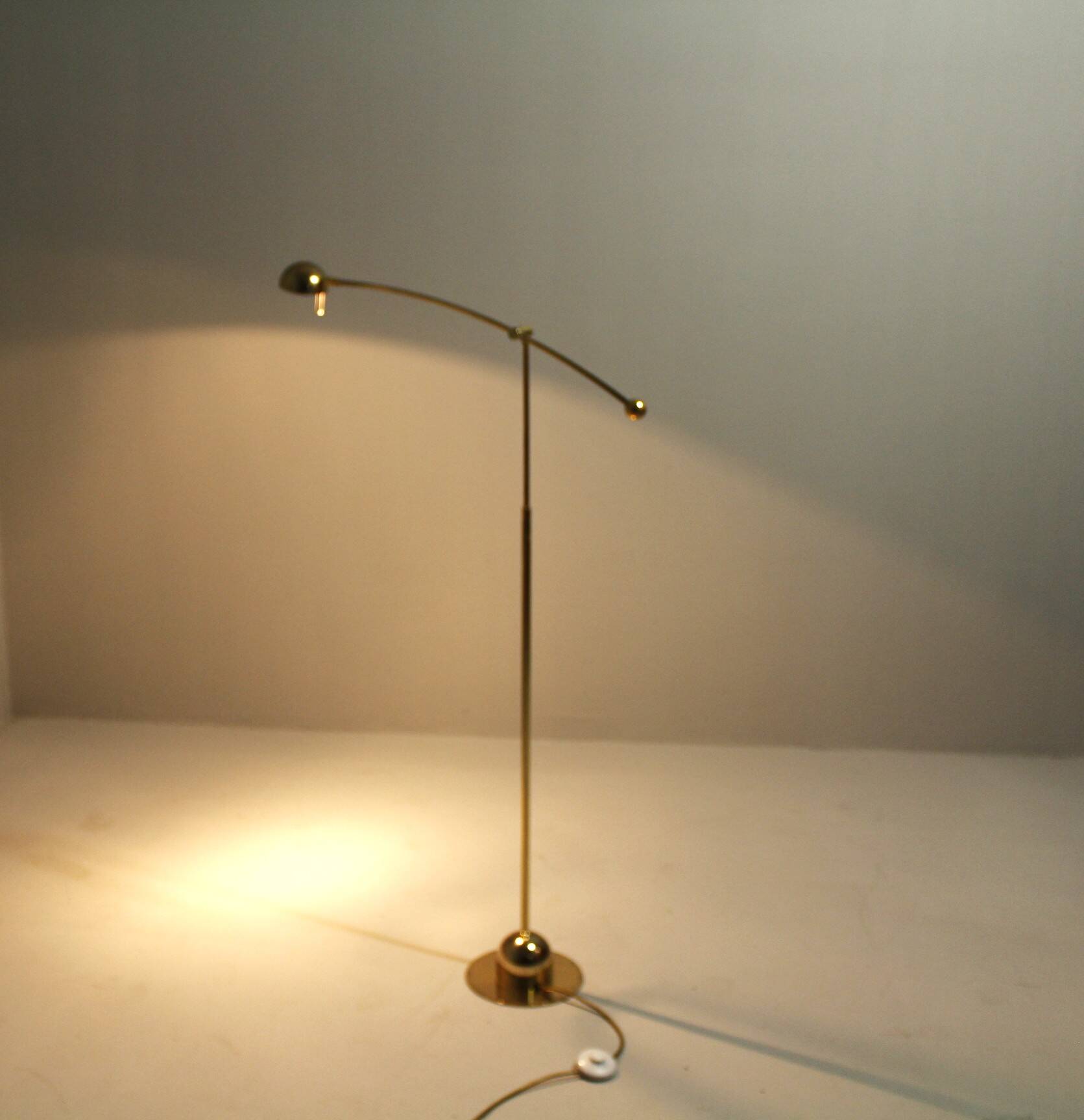 Brass Floor Lamp from Massive, Belgium, 1980s
