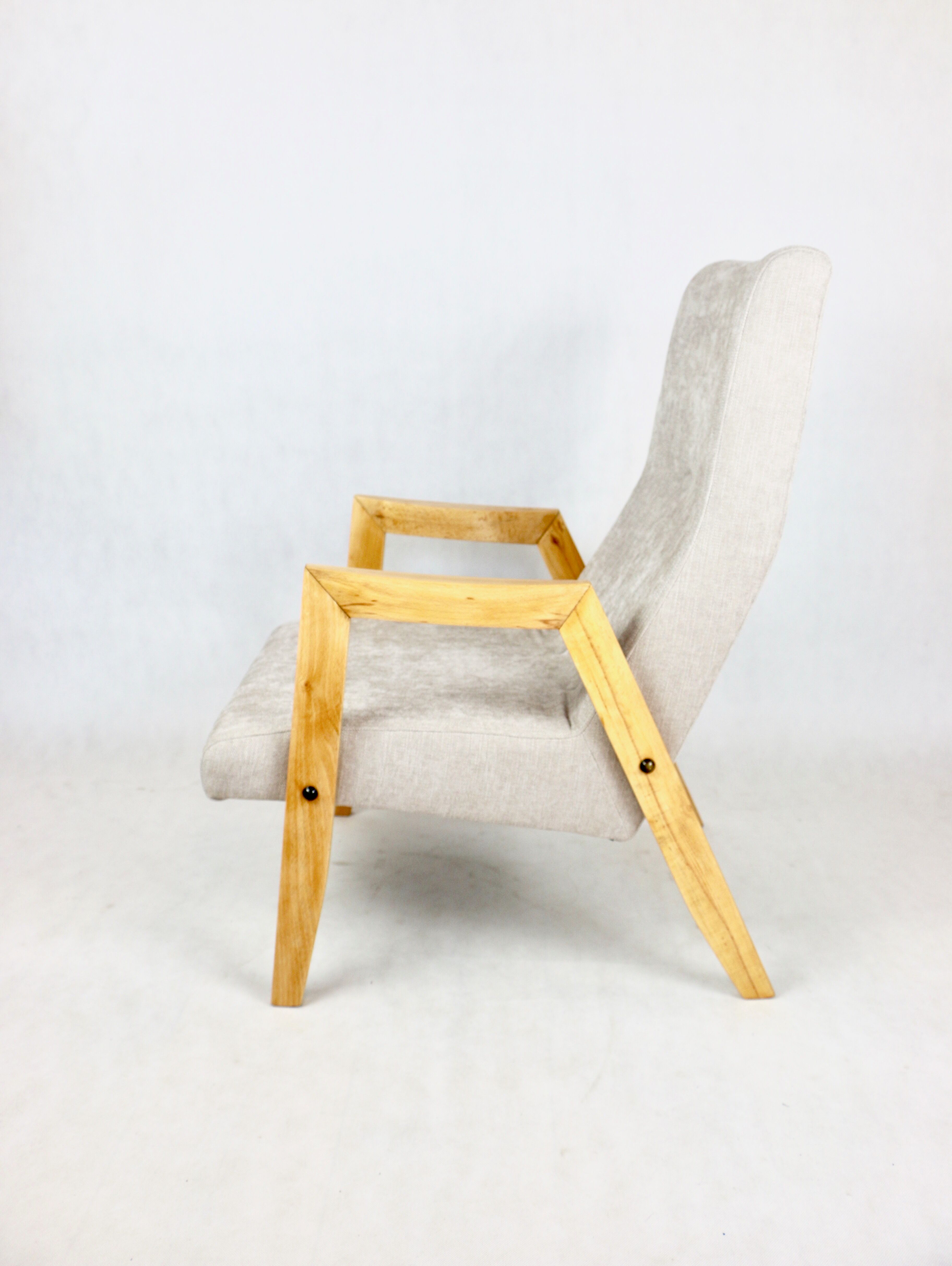 Beige danubio vintage design chair, 1970s