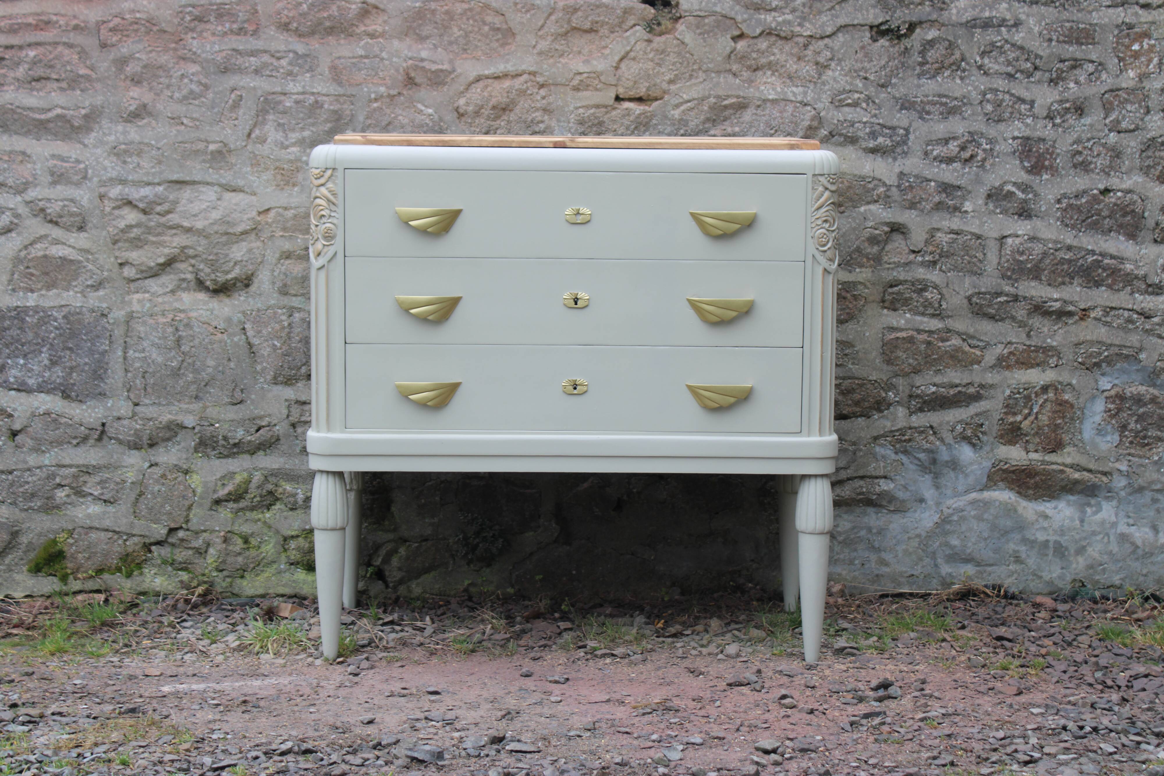 Antique art deco chest of drawers