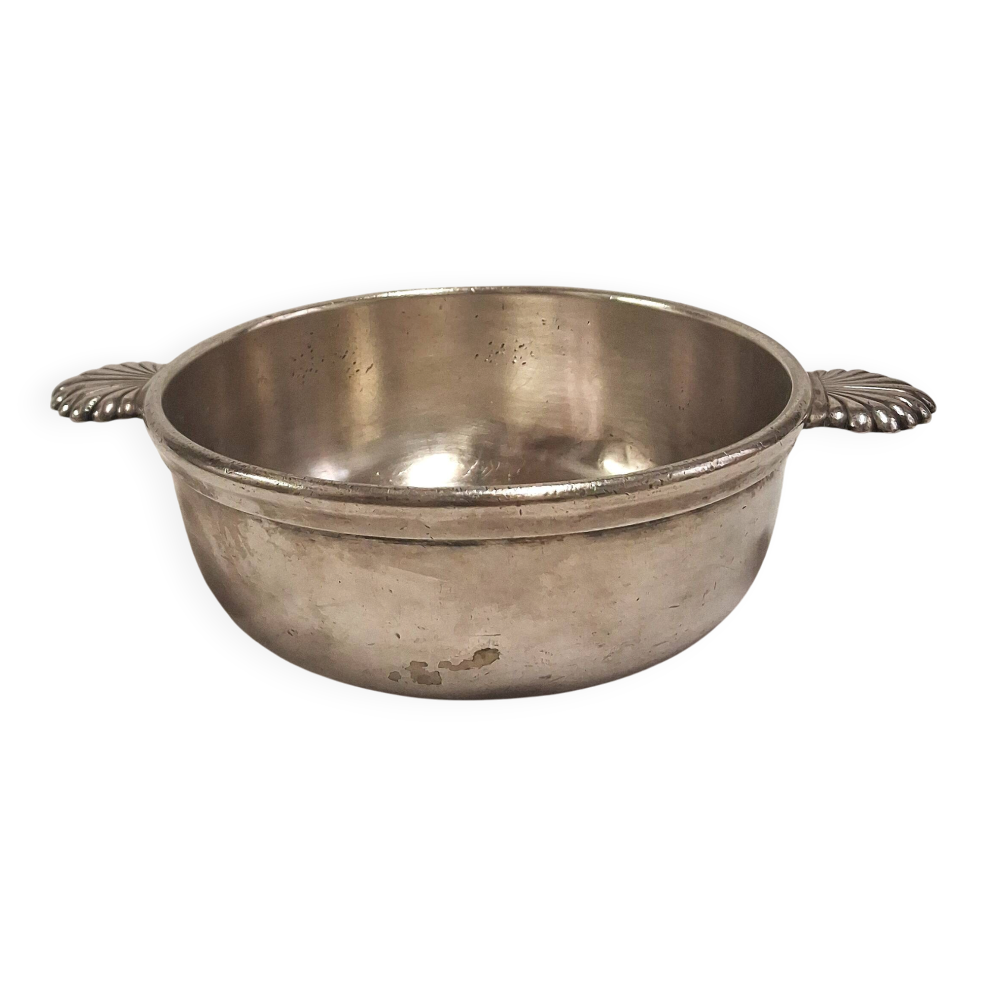 Ancien bol à bouillon, écuelle, en métal argenté, Félix Frères