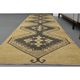 Vintage Turkish Hand-Knotted Wool Cotton Brass Runner Rug 95x432