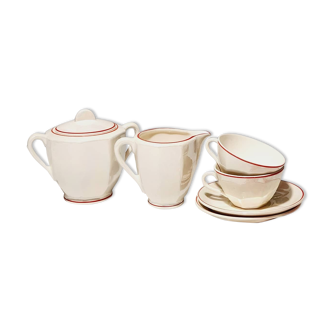 Lot cups, sugar and Badonviller milk pot