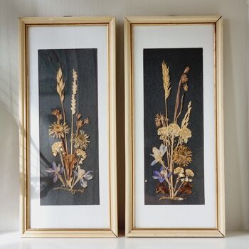 2 dried flower frames