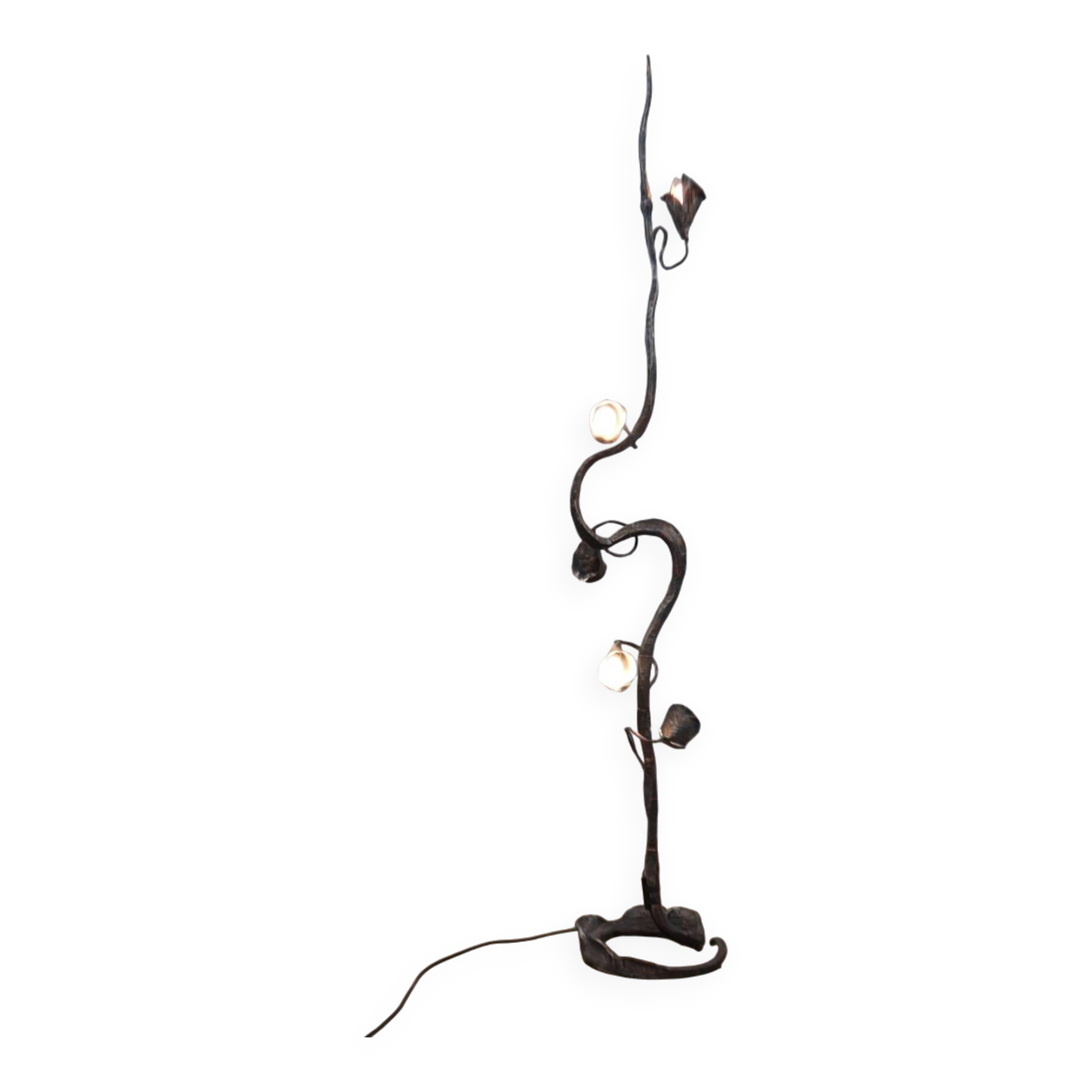 Brutalist floor lamp sculpture by Salvino Marsura, Italy 1970s
