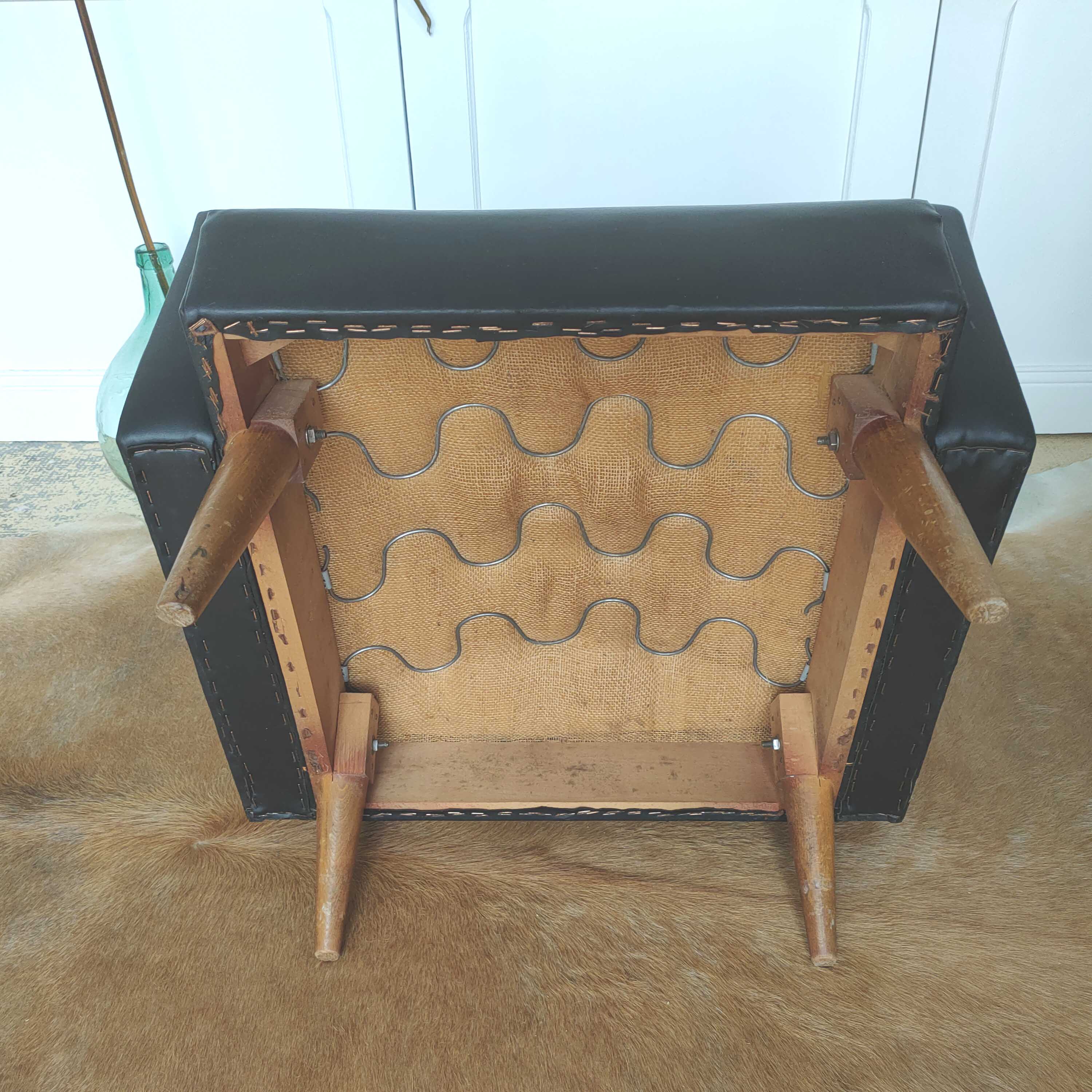 Black skai chair