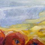 Vintage Expressionists Oil on Canvas with Apples, Signed by Bengt Anders