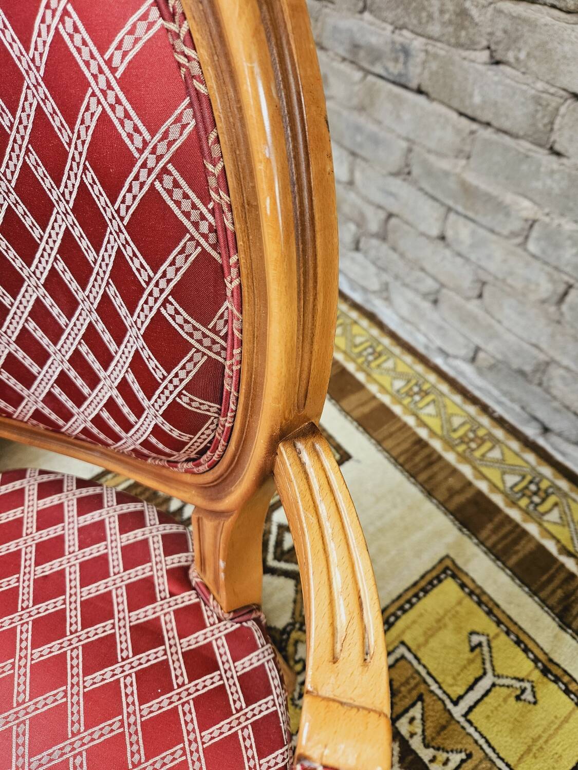 Pair of Louis XV style Medallion armchairs