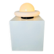Sculptural Ufo Space Age Table Lamp In Opal Glass, Italy, 1970S