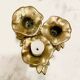 Floral Brass Candle Holder