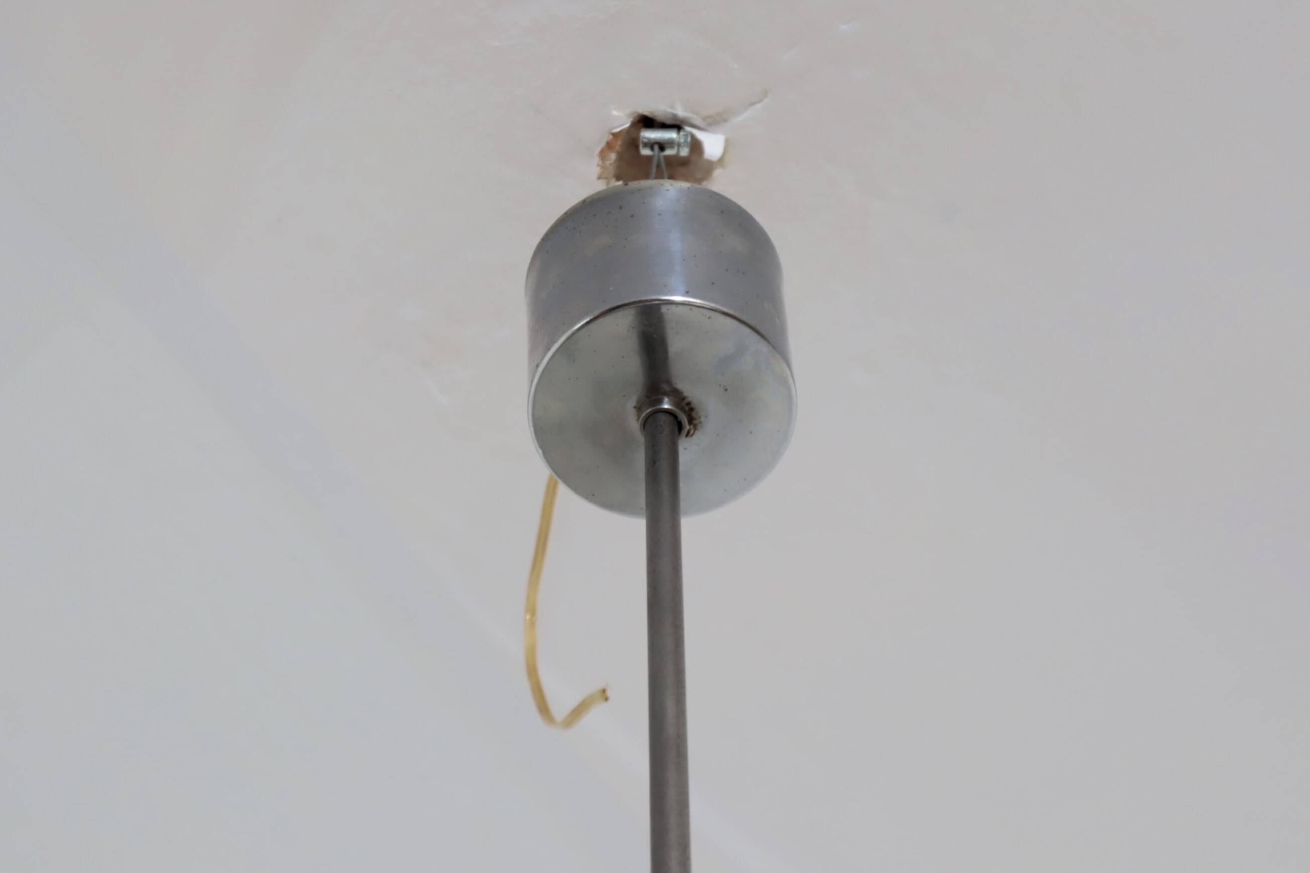 Vintage a. brotto hanging glass lamp esperia 1970s