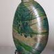 Signed glass paste vase