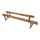 Pair of solid oak farmhouse benches 214cm for rustic table 1950